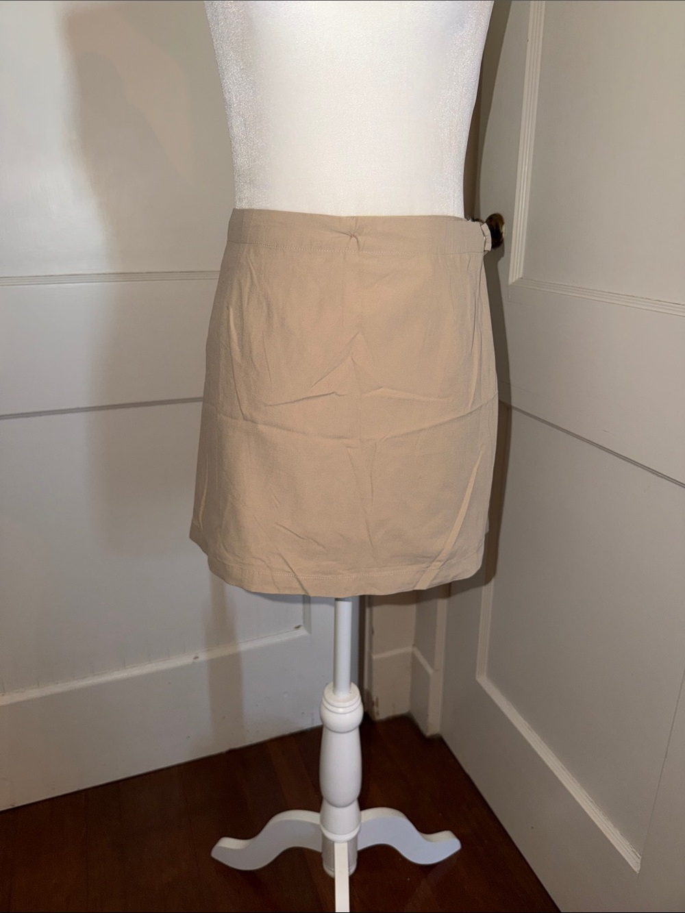 Women’s Hind Classic Khaki Lime Green Reversible Athletic Mini Skirt 6 8